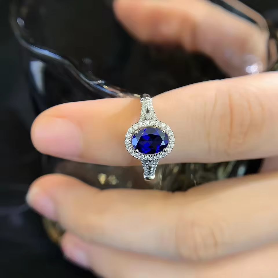 便宜的价格 简约的锆石月光石设计 指甲饰品戒指价格