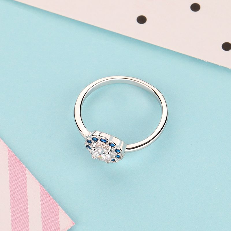 925女纯银女结婚戒指饰品18k金银925纯银可调电镀戒指